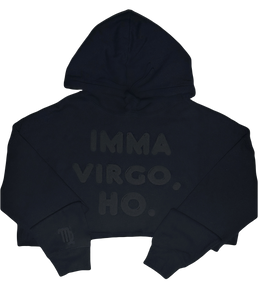 NEW! BLACK ON BLACK PUFF VIRGO HOODIES AND TEES