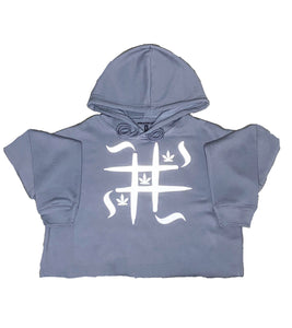 "MARY JANE TIC TAC TOE" CROPPED HOODIES